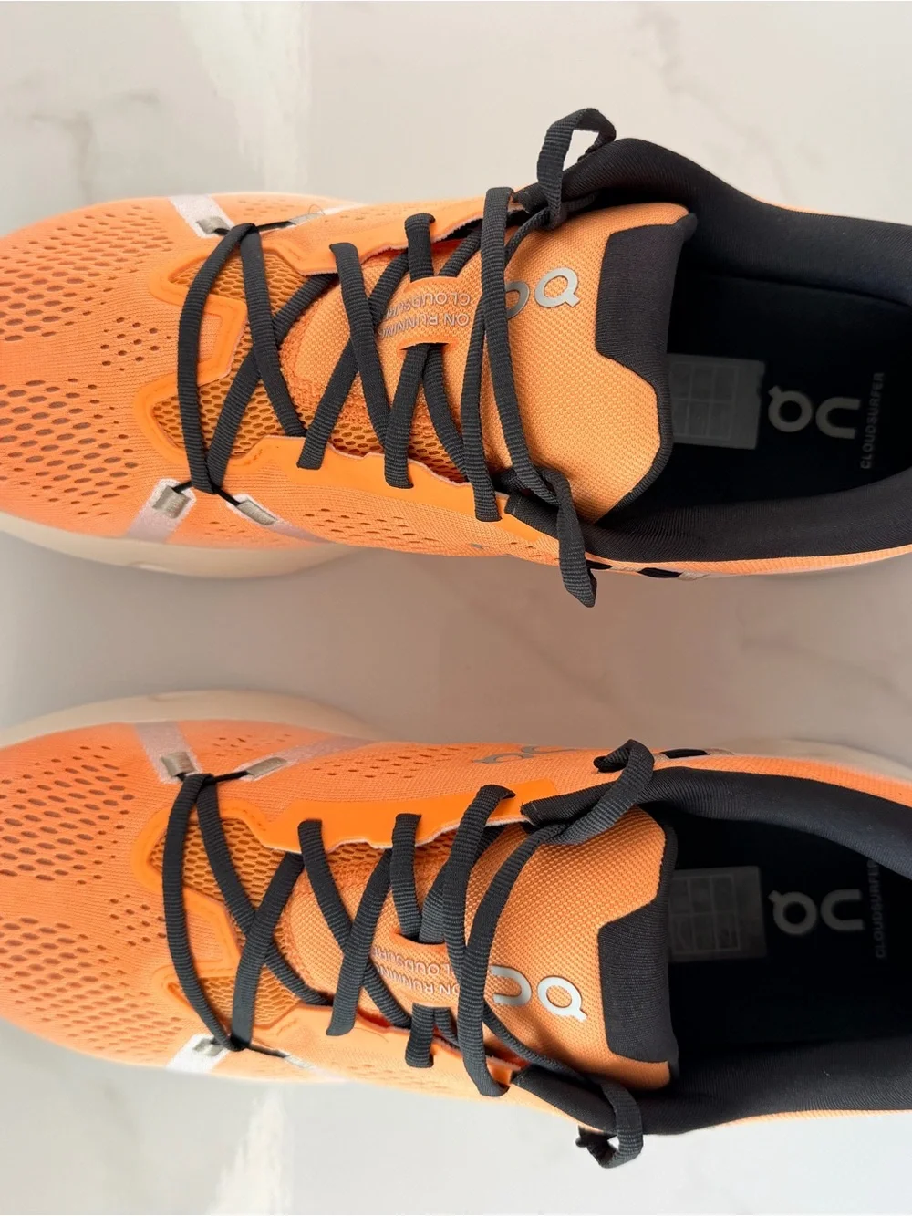 On Cloudsurfer 2 Mens Low Top Lace Up Mesh Sneakers Tangerine/Ivory